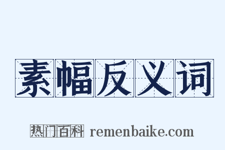 素幅反义词是什么意思的图片